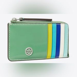 TORY BURCH NWT multicolored CARD WALLET